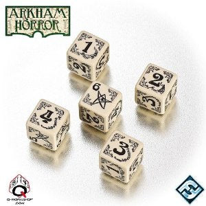 Arkham Horror Dice Set "Bone" (Beige/Black)