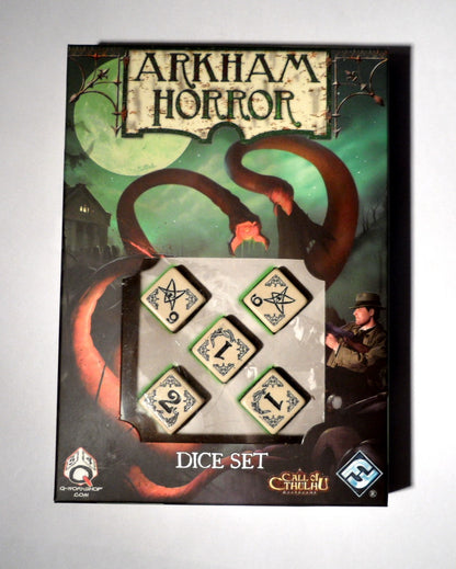 Arkham Horror Dice Set "Bone" (Beige/Black) Cthulhu Dice Arkham Horror Dice Set "Bone" (Beige/Black) Cthulhu Dice