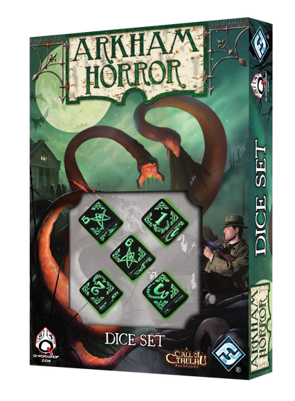 Arkham Horror Black and Green Dice Set