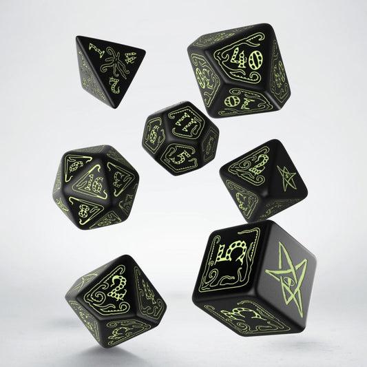 Black Glow in the Dark Call of Cthulhu Dice set