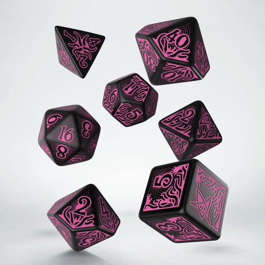 Call of Cthulhu 7th Edition Dice Black and Magenta set