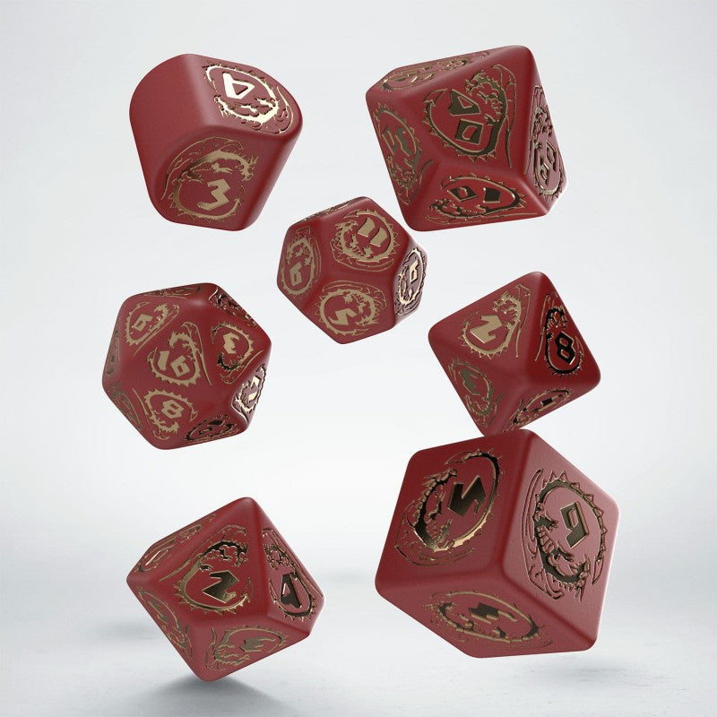 Dragons modern ruby dice set