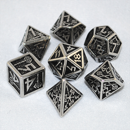 Metal Dwarven Dice Set